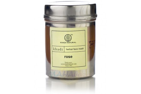 Маска для лица Роза, 50 г, производитель Кхади; Rose Herbal Face Mask, 50 g, Khadi