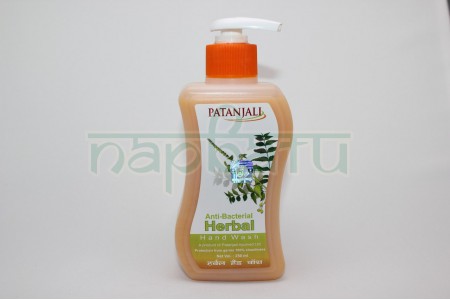 Антибактериальное жидкое мыло для рук Patanjali, 250 мл,  Anti-Bacterial Herbal Hand wash