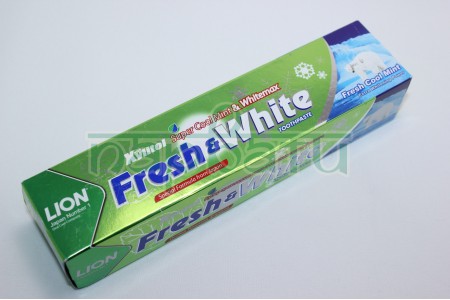 Зубная паста натуральная отбеливающая "Lion Thailand Fresh & White", 100 мл.