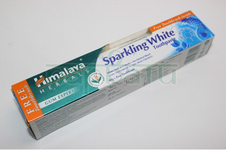 Зубная паста "Отбеливающая", 80 г, производитель "Хималая",Sparkling White, 80 g, Himalaya