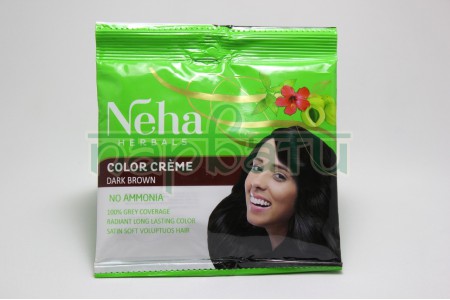 Краска для волос темно-коричневая Neha Herbals Dark Brown 10 ml