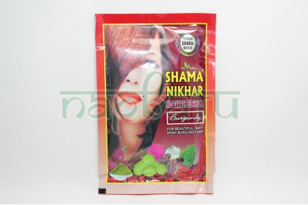 Хна натуральная индийская  "Shama Nikhar", 100 гр. Цвет бургунди