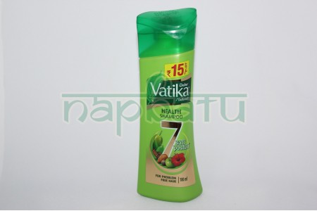 Шампунь Дабур Ватика "Vatika Health Shampoo 7 satt poshan" для тонких и ослабленных волос, 180 мл.