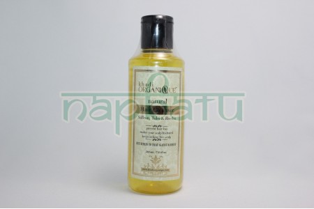 Шампунь лечебный для тонких и сухих волос с шафраном, тулси и ритхой Кхади "Khadi Saffron Reetha Tulsi herbal shampoo".