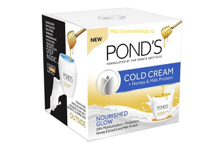 Крем"Pond's Cold Cream Honey and Milk Protein Face Cream " 100 мл. Пондс с молочным протеином и медом.Увлажняющий,питательный для лица .Индия