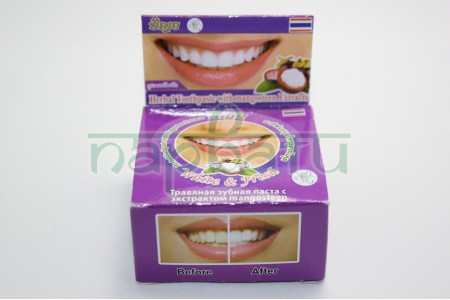 Зубная паста травяная отбеливающая  с экстрактом мангостина "Clove Extrated Herbal Toothpaste", 30 гр